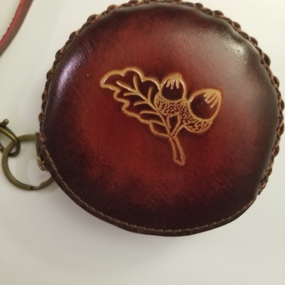 Handmade Sunflower Leather Coin Purse - Picture 4 of 6